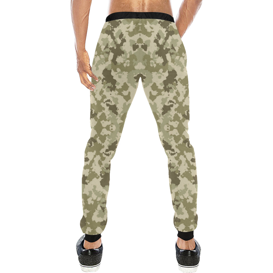 Light Green camouflage pattern Unisex Casual Sweatpants