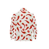 Chili pattern Men's Long Sleeve Polo Shirt