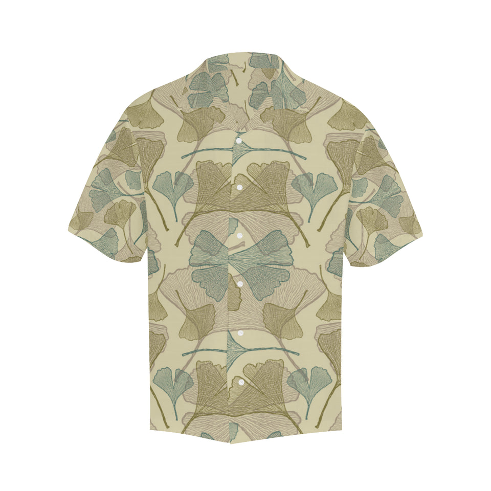 Ginkgo leaves design pattern Men's All Over Print Hawaiian Shirt