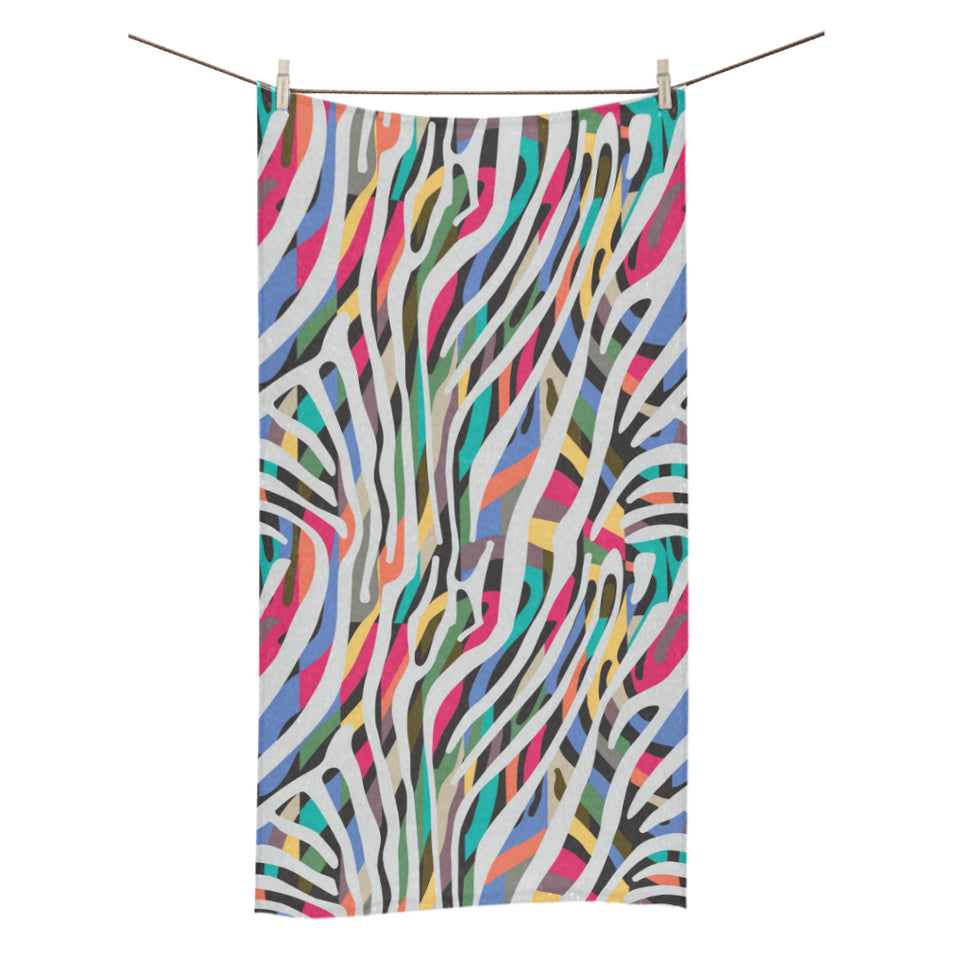 Colorful zebra skin pattern Bath Towel