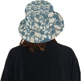 Sea turtle Polynesian Tribal design pattern Unisex Bucket Hat