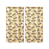 Hamburger Pattern Print Design 01 Gauze Curtain