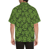 Green hop pattern Men's All Over Print Hawaiian Shirt