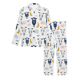 Cute sleeping sheep moon cloud pattern Men's Long Pajama Set