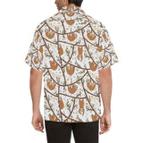 Sloths hanging on the tree pattern Men's All Over Print Hawaiian Shirt