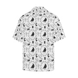 Crows floral wreath rabbit pattern Men's All Over Print Hawaiian Shirt
