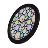 Colorful clock background Elegant Black Wall Clock