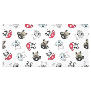 French bulldog cup paw pattern Tablecloth