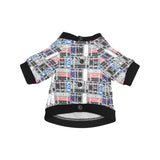 Skate Board Pattern Print Design 04 All Over Print Pet Dog Round Neck Fuzzy Shirt