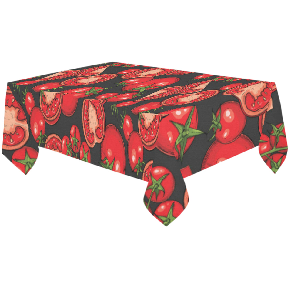 Tomato black background Tablecloth