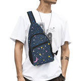 space pattern with planets, comets, constellations All Over Print Chest Bag