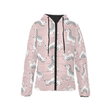 Cute zebra pattern Women's Padded Hooded Jacket