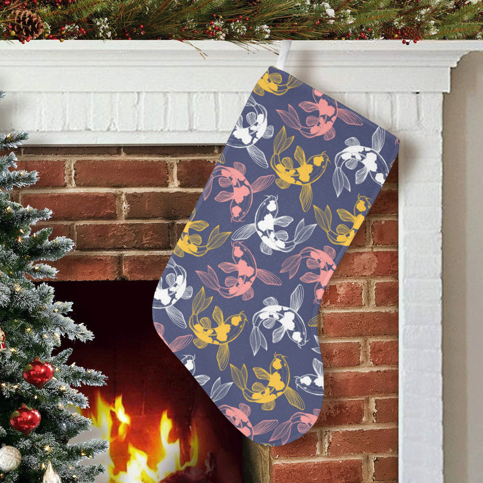 Koi Fish Carp Fish pattern Christmas Stocking