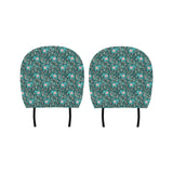 Elephants jungle pattern Car Headrest Cover