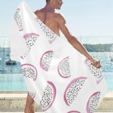 dragon fruit pattern Beach Towel