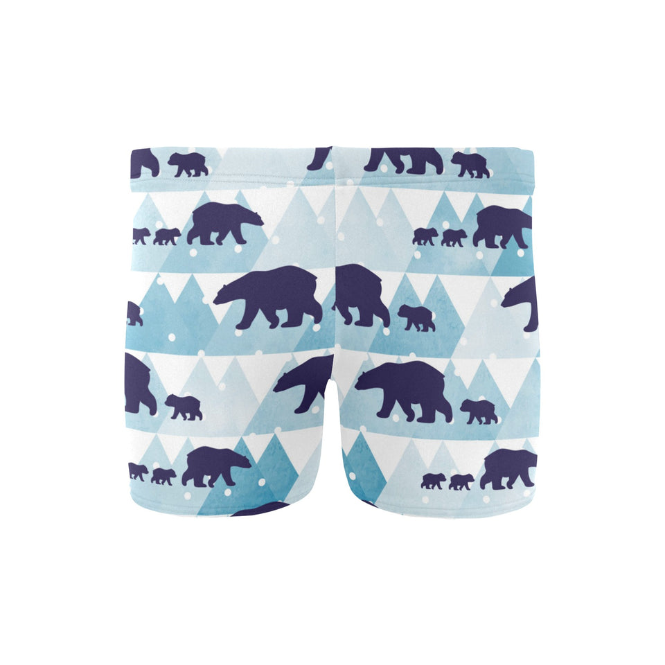 polar bear winter snow pattern Men's Swimming Trunks