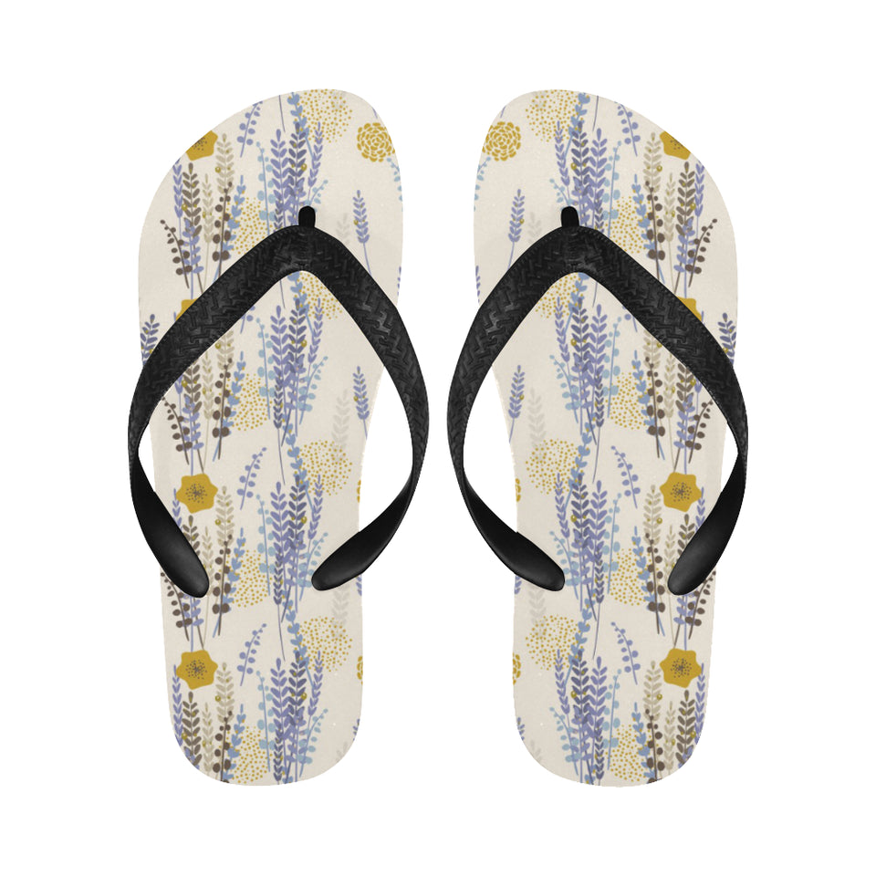 Lavender modern pattern blackground Unisex Flip Flops