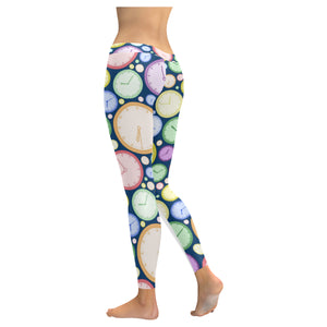 Colorful clock background Women's Legging Fulfilled In US