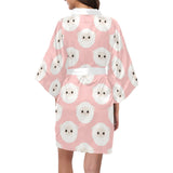 Cute sheep pattern Women's Short Kimono Robe