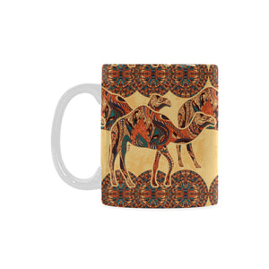 Camel polynesian tribal design pattern Classical White Mug (Fulfilled In US)