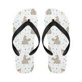 Cute Rhino pattern background Unisex Flip Flops