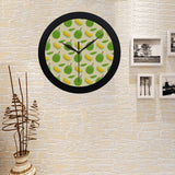 Durian pattern Elegant Black Wall Clock
