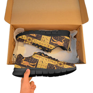Egypt Hieroglyphics Pattern Print Design 05 Men's Breathable Sneakers ( Model 055)