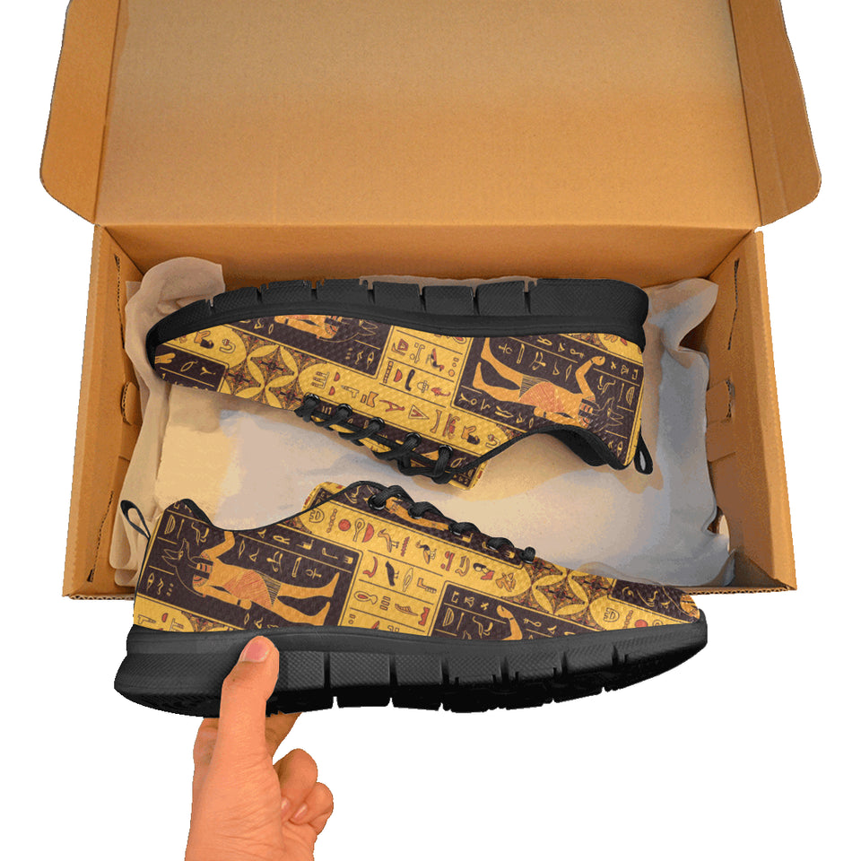 Egypt Hieroglyphics Pattern Print Design 05 Men's Breathable Sneakers ( Model 055)