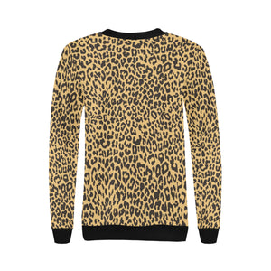 Leopard skin print Women's Crew Neck Sweatshirt