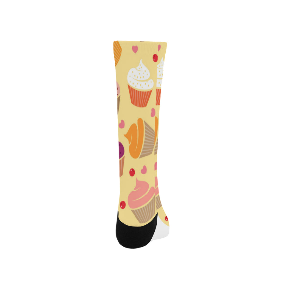 cake cupcake heart cherry pattern Crew Socks