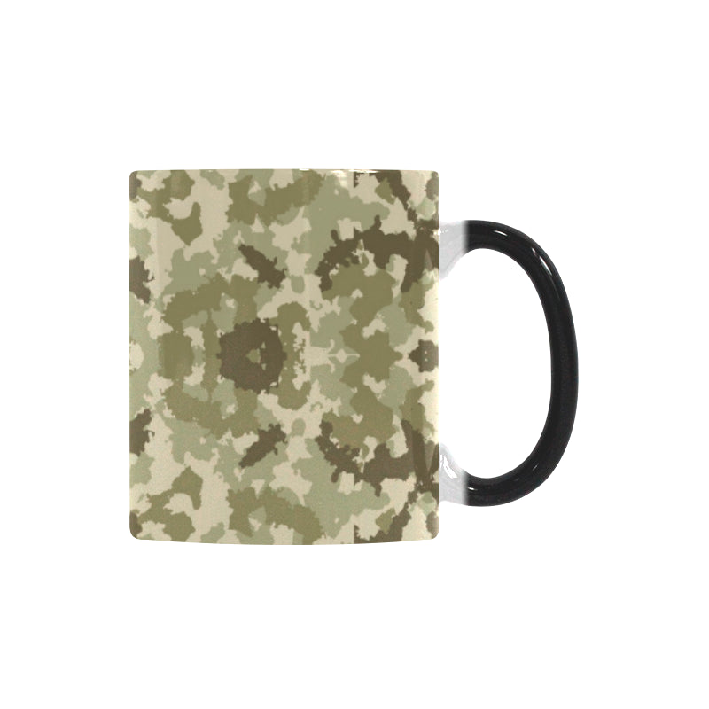 Light Green camouflage pattern Morphing Mug Heat Changing Mug
