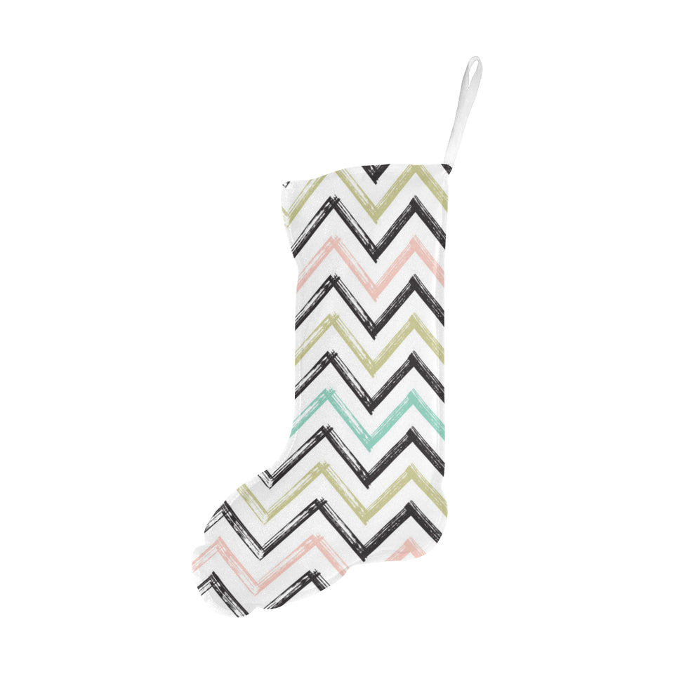 zigzag chevron paint pattern Christmas Stocking