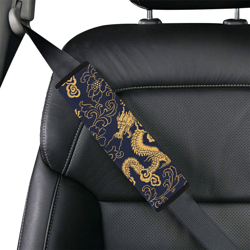 Gold dragon pattern Car Seat Belt Cover