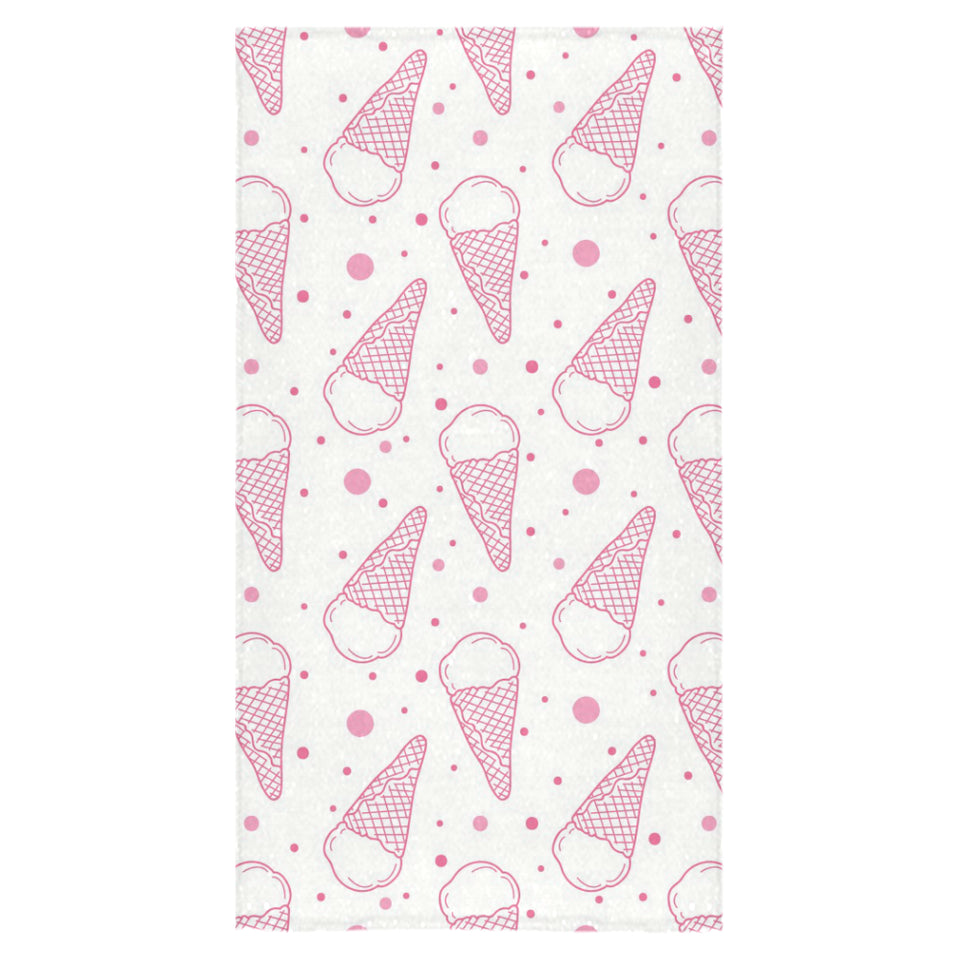 Hand drawn ice cream pattern Bath Towel