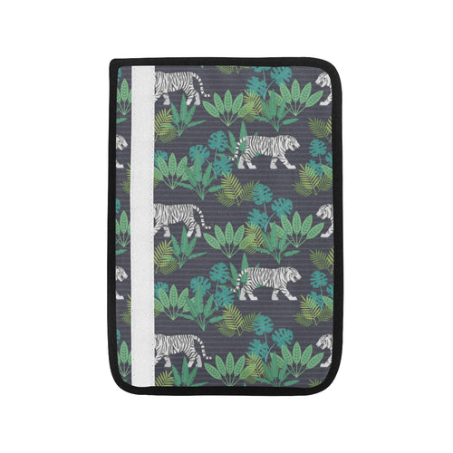 white bengal tigers tropical plant Car Seat Belt Cover