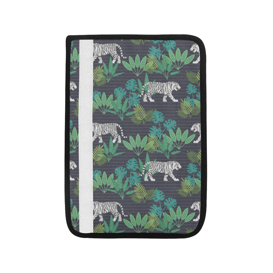 white bengal tigers tropical plant Car Seat Belt Cover