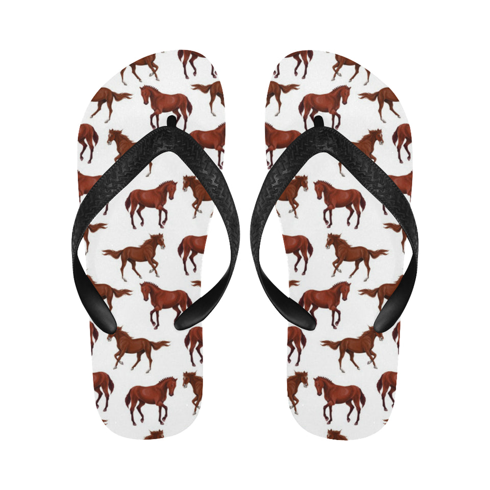 Horses running pattern background Unisex Flip Flops