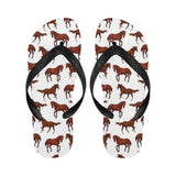 Horses running pattern background Unisex Flip Flops