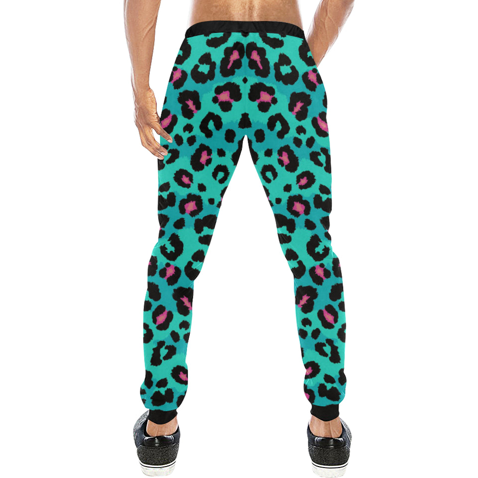 Green leopard skin print pattern Unisex Casual Sweatpants