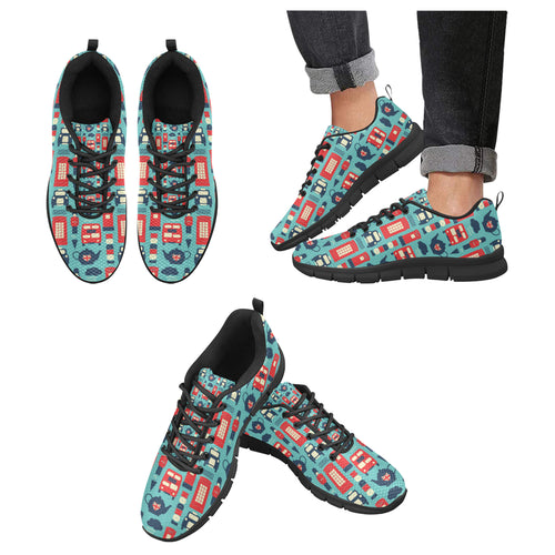British Pattern Print Design 04 Men's Breathable Sneakers ( Model 055)