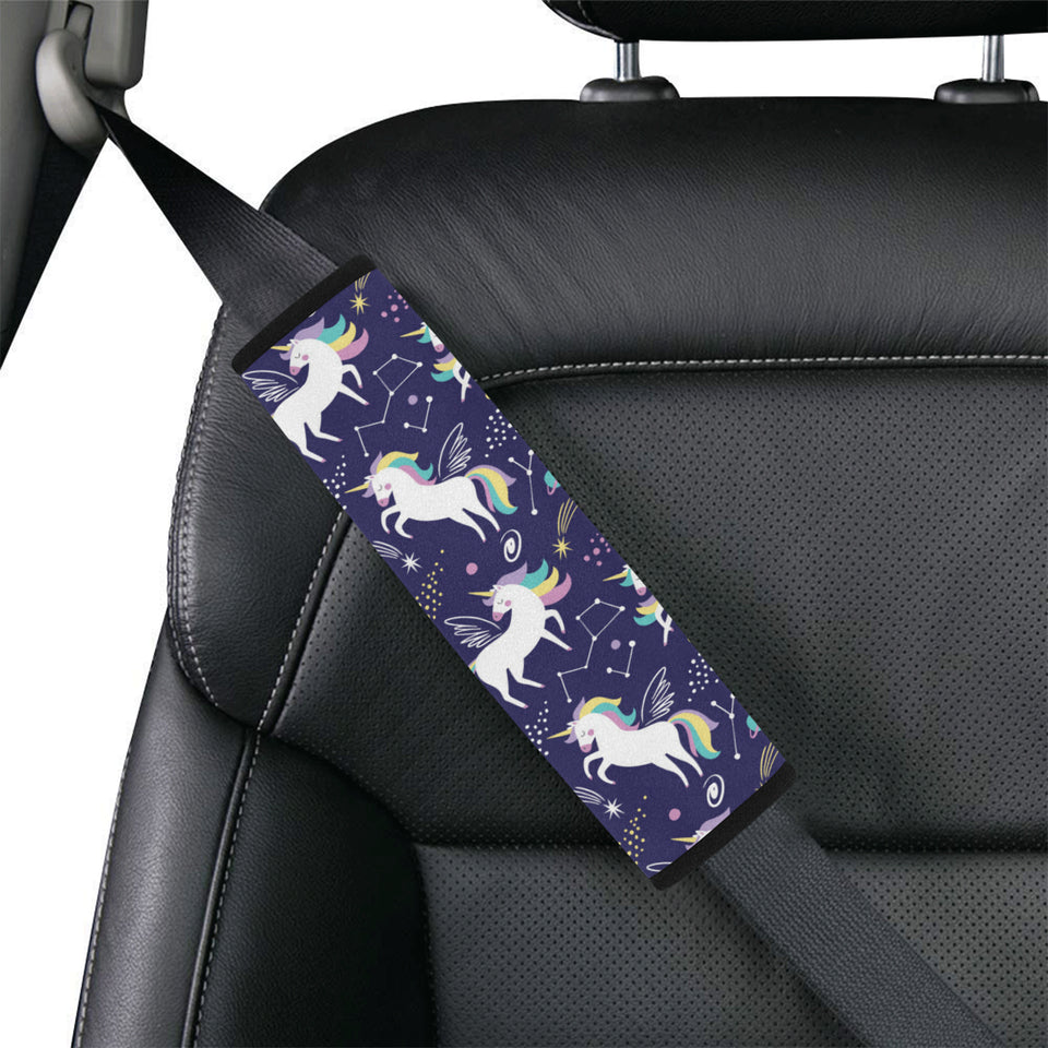 Hand drawn cute unicorn star planet Car Seat Belt Cover