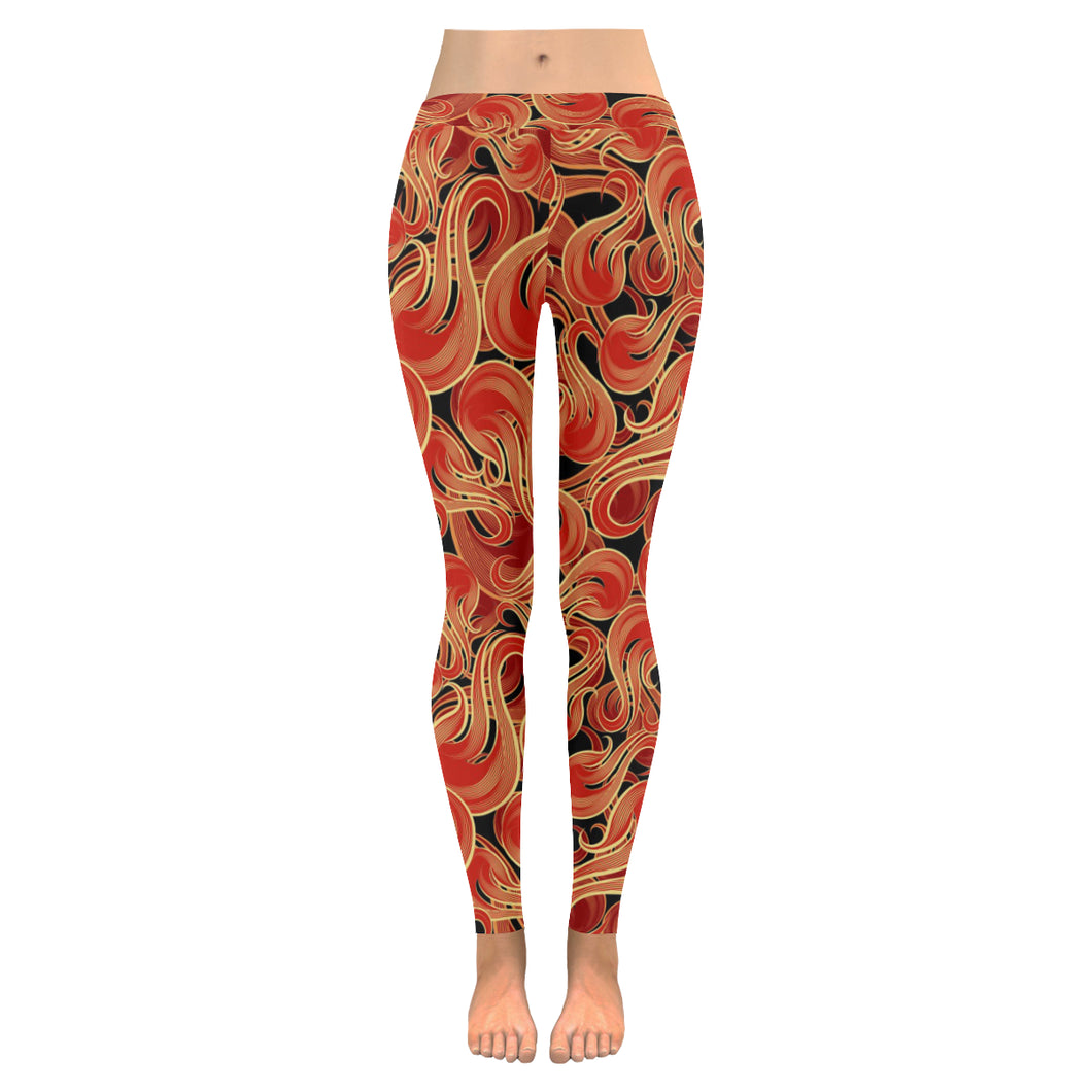 Fire flame pattern Women's Legging Fulfilled In US