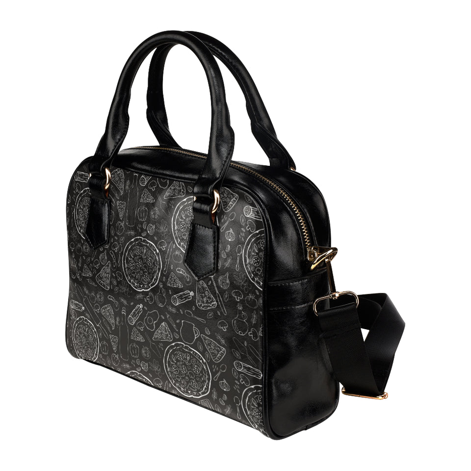 Pizza pattern Shoulder Handbag