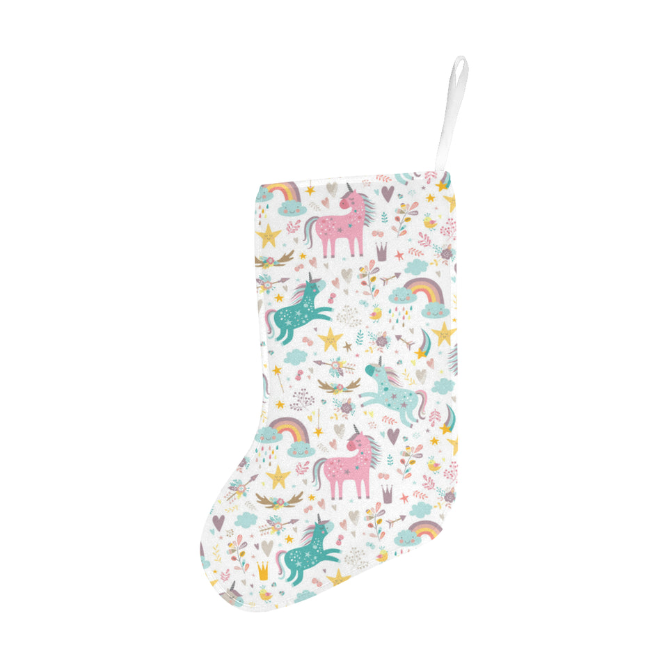 Colorful unicorn pattern Christmas Stocking