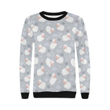 Sweet dreams sheep pattern Women's Crew Neck Sweatshirt