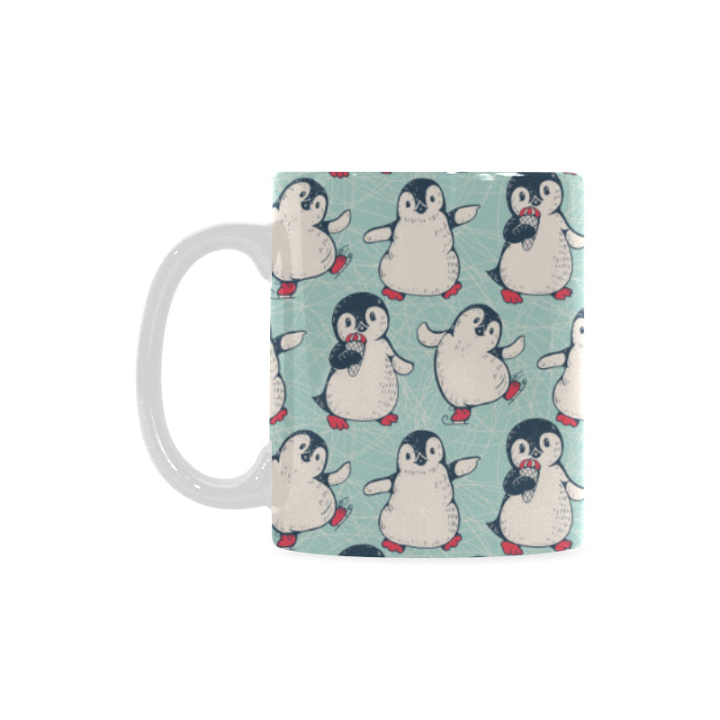 Cute Penguin pattern Classical White Mug (Fulfilled In US)