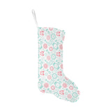 Clock time pattern blackground Christmas Stocking