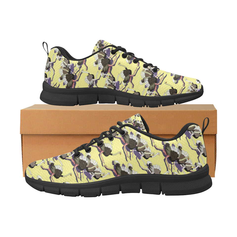 Ostrich Pattern Print Design 04 Men's Breathable Sneakers ( Model 055)