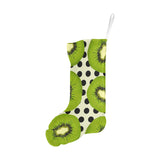 kiwi black dot background Christmas Stocking