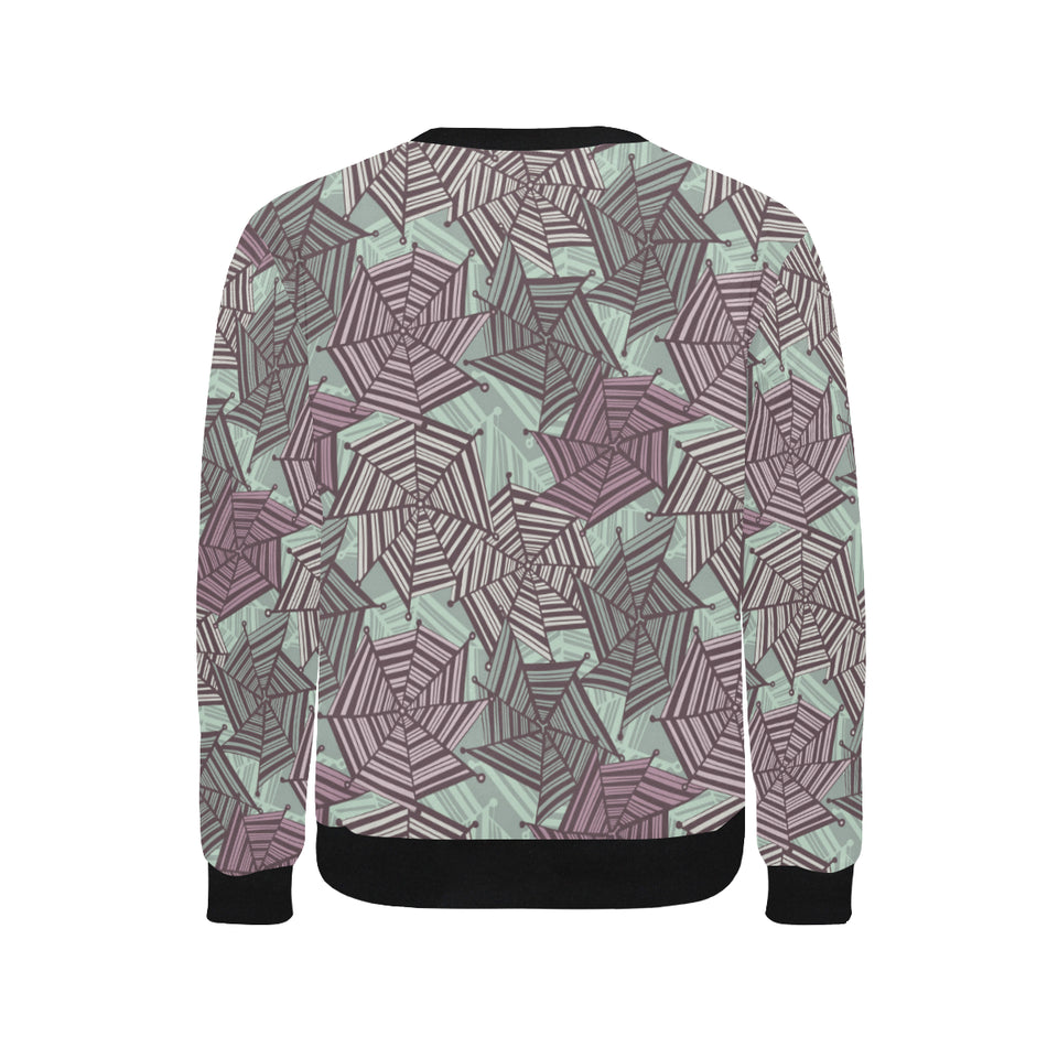 Spider web cobweb design color pattern Men's Crew Neck Sweatshirt